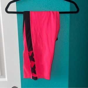 Hot Pink & Black Workout Capris